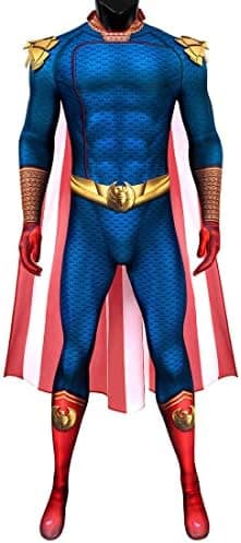 Mens Homelander Costume with Cape Ben Soldier Cosplay Costume Halloween Homelander Costume