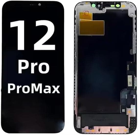 Combo Pack TFT Incell Copy Display Compatible with iPhone 12 Pro Max (A2341/A2406/A2408) – HD Touch Screen Replacement Panel with 5D Tempered Glass by I CASE POINT