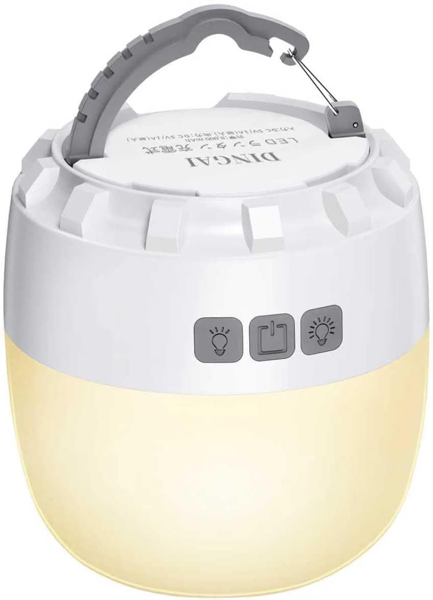 LED Camping Light, 8000mAh Camping Lantern Rechargeable, portable light with 4 Modes, Stepless Dimming, Built-in Magnet, IPX5 Waterproof, Tent Light for Camping, Emergency Lighting, Hiking, Fishing