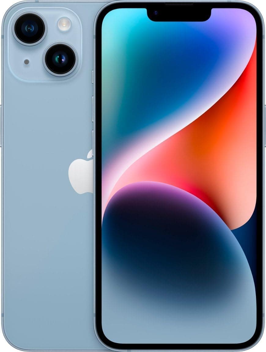 Apple iPhone 14, 128GB, Blue - Unlocked (Renewed)