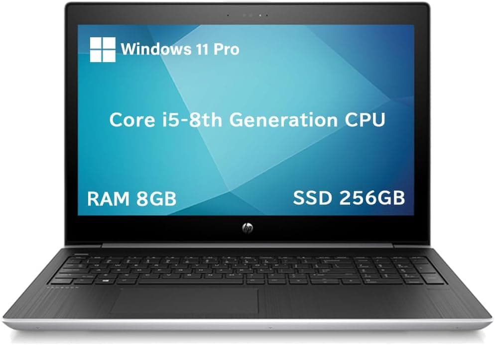 HP ProBook 450 G5 Business Laptop | Intel Core i5-8th Generation CPU | 8GB RAM | 256GB SSD | 15.6 inch Display | Windows 11 Pro| (Renewed)