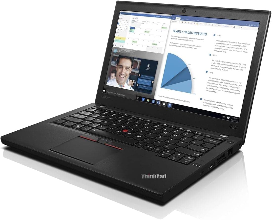 Lenovo (Refurbished) ThinkPad X240 Business Laptop, Intel Core i5-4300U CPU, 8GB DDR3L RAM, 256GB SSD-2.5 Hard, 12.5 inch Full HD Display, Windows 10 Pro