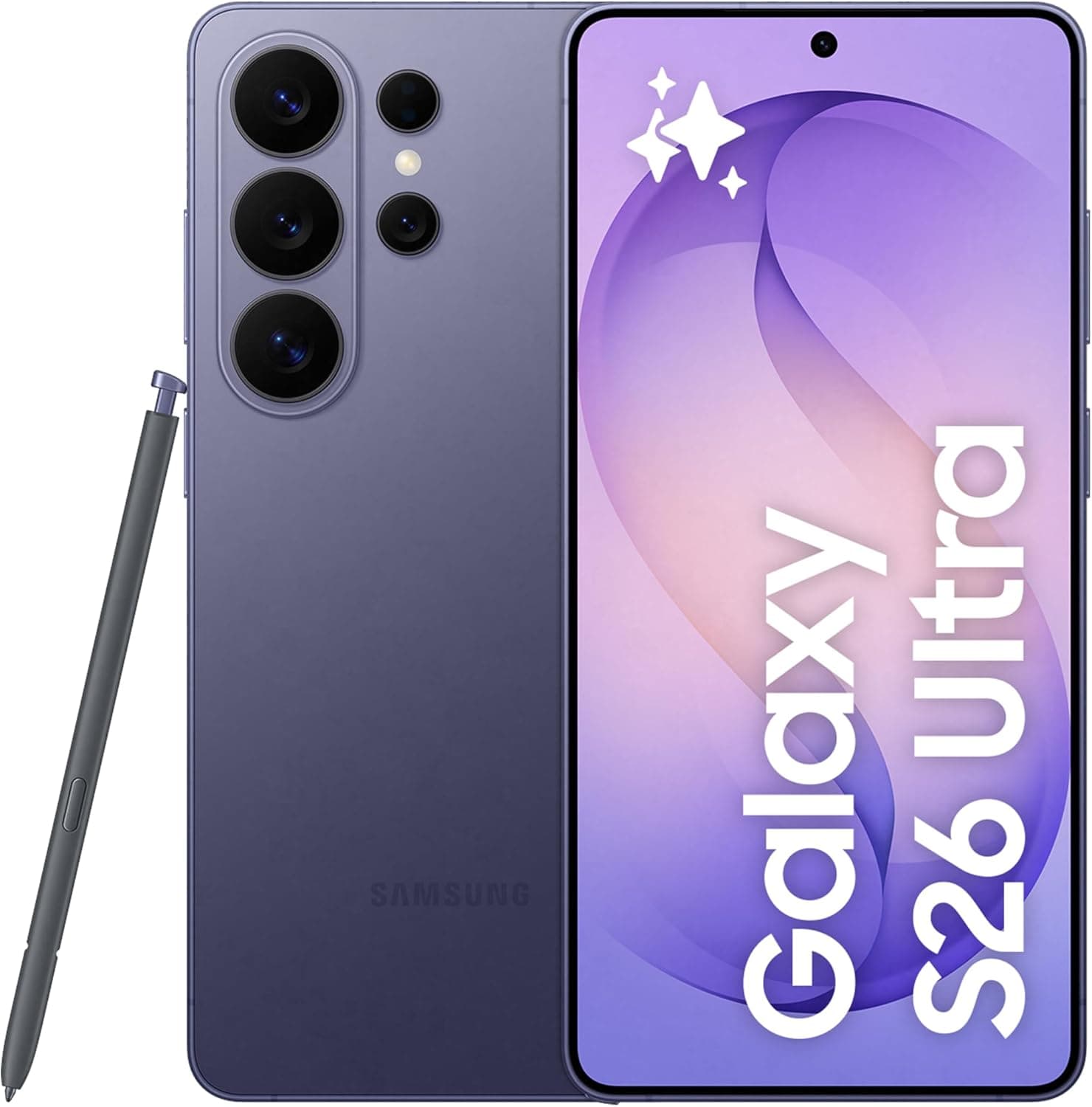 Samsung Galaxy S26 Ultra Cobalt Violet, 1TB Storage, AI Phone, 16GB RAM, Customized AP, Built-in Privacy Display, Photo Assist, 5000mAh Battery (UAE Type Approved)