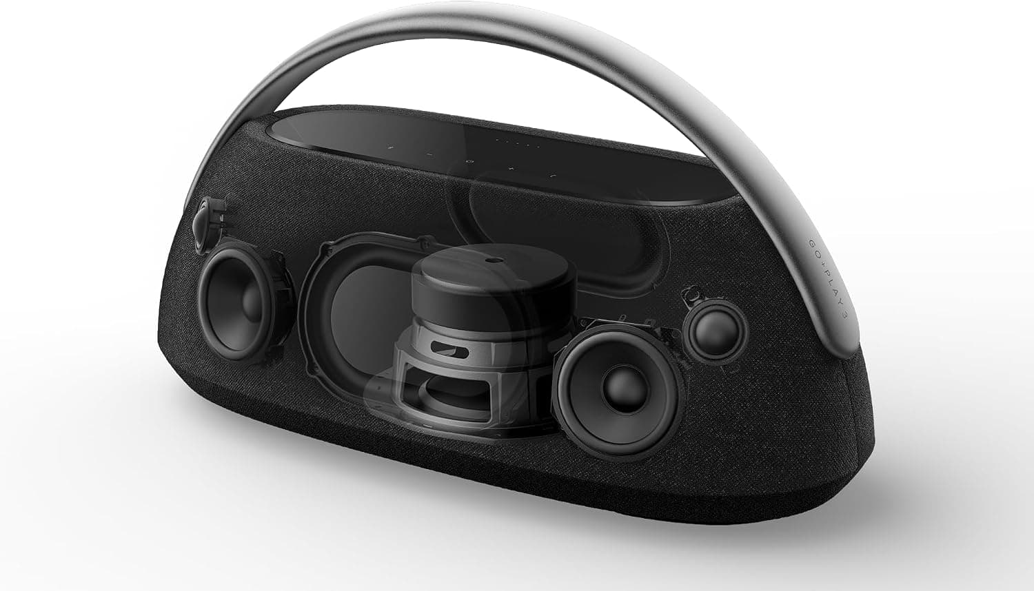 Harman Kardon Go + Play 3 Portable Bluetooth Speaker, Black, HKGOPLAY3BLKUK
